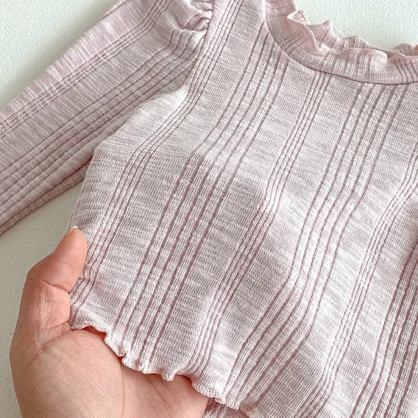 [73-100cm] 花柄 サロペット & トップス 2点セット