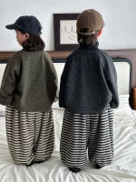 [80-140cm] ハイネック ミックスカラー トップス - Image 5