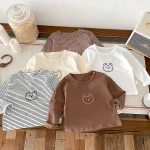 [73-100cm] 熊プリント シャツ - Image 11