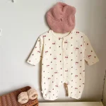 [66-90cm]オールインワン 犬ORリボンORウサギ柄 肌触り良い ベビー服 - Image 6