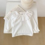 [66-90cm]インナーシャツ フリル襟 ロングスリーブ おしゃれ 肌に優しい トップス - Image 16