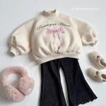 [73-120cm] リボン柄 ボア セットアップ - Image 7