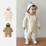 [66-100cm] 韓国風 シンプル あったか カバーオール - Image 8