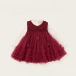 [80-140cm] 立体ハートチュールワンピース&ニットセーター - Image 13