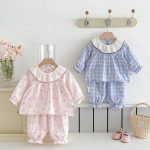 [73-100cm]フリル襟 カートゥーン プリント ルームウェア セットアップ - Image 11