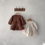 [73-100cm] 女の子 純色 ワンピース - Image 4