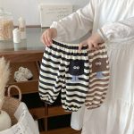 [73-100cm]立体ポケット ボーダー パンツ - Image 2