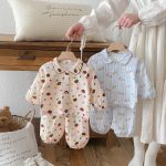 [73-100cm]レインボー ボーダー 小犬 セットアップ ルームウェア - Image 11