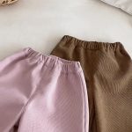 [73-120cm] 花柄 裏起毛 パンツ - Image 13