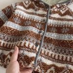 [73-120cm] レトロ 裏起毛 ジャカード ジャケット - Image 3