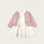 [80-140cm] ニットカーディガン&立体マッシュルームワンピース