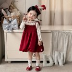 [73-100cm]リボンキャミワンピース&;ドット長袖トップス - Image 7