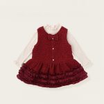 [80-140cm] ジャンパースカート&ニットセーター - Image 2