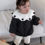 [66-90cm]暖かい ポンポン付き ロンパース