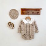 [66-100cm]ダイヤ柄 ニット カーディガン、ロンパース - Image 8