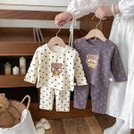 [73-100cm]ドット くま ルームウェア セットアップ - Image 11