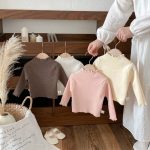 [66-100cm]ベーシック 無地 あったか ニット セーター - Image 9