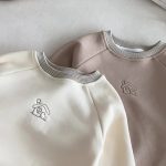 [73-120cm] おうち 刺繍 裏起毛 スウェット - Image 3