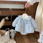 [73-100cm] リボン 裏起毛 キャミロンパース アウター - Image 13