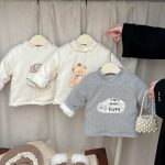 [73-110cm] カートゥーン 裏起毛 トップス - Image 7