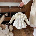 [66-90cm] ベロア 中綿 ロンパース - Image 6