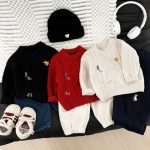 [73-110cm] キャラ 刺繍 ニットセーター