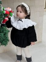 [66-90cm]プリンセス 蝶結び付き ロンパース - Image 8