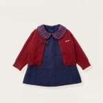 [80-140cm]リボンニットカーディガン&ジャンパースカート - Image 10