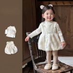 [73-110cm] 韓国風 蝶結び ジャンパースカート - Image 3