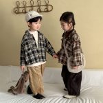 [80-150cm]シャツ チェック柄 カジュアル 合わせやすい トップス - Image 16