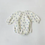 [66-90cm] ハート柄 ロンパース - Image 4
