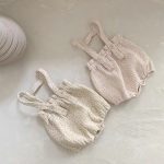 [66-90cm]サロペット フラワー柄 ロンパース 可愛い ディリー - Image 6