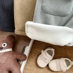 [73-110cm] コーデュロイボア ボトムス or犬柄 シャツ - Image 7