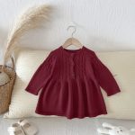 [73-110cm]シンプル ニット ワンピース - Image 12