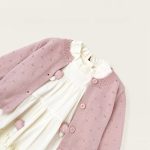 [80-140cm] ニットカーディガン&立体マッシュルームワンピース - Image 2