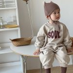 [66-90cm]シンプルな英字 カジュアル ロンパース - Image 5