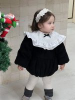 [66-90cm]プリンセス 蝶結び付き ロンパース - Image 2