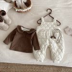 [66-90cm] キルティング サロペット&裏起毛 インナー - Image 8