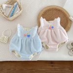 [66-100cm]チェリーデザイン ロンパース OR 無地 インナーシャツ - Image 2