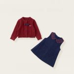 [80-140cm]リボンニットカーディガン&ジャンパースカート - Image 13