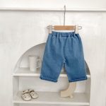 [73-110cm]フリンジ ストレート デニムパンツ - Image 10