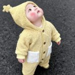 [66-100cm] 星柄 フード あったか カバーオール - Image 7