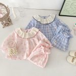 [73-100cm]フリル襟 カートゥーン プリント ルームウェア セットアップ - Image 5