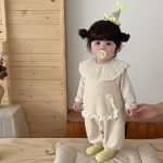 [73-100cm]大ポケット サロペットパンツ&フリルトップス - Image 2