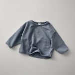 [66-120cm]スウェット 無地 クルーネック ルーズ 着心地良い トップス - Image 18