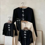 [66-90cm] リボン フリル襟 ロンパース - Image 12