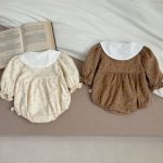 [66-100cm]ドット 小花柄 ロンパース - Image 12