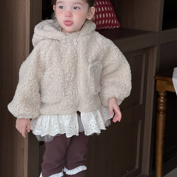 [73-100cm]ナチュラル もこもこ 暖かい アウター