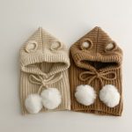 [GOODS]クマ耳 ポンポン帽子