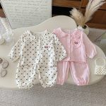 [73-100cm]ドット チェック ルームウェア セットアップ - Image 6